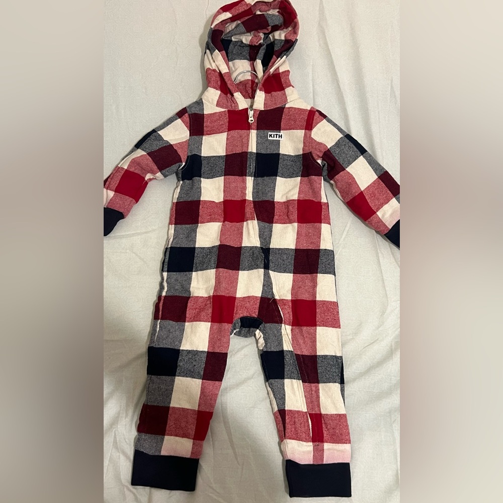 Kith kids Boys' Patterned Long Sleeve One Piece
Size: 6-12 M